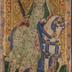 Visconti-Sforza Tarot deck Lady of Swords