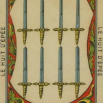 56 8 of Swords – The Etteilla Tarot, The Book of Thoth