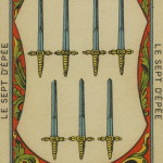 57 7 of Swords – The Etteilla Tarot, The Book of Thoth