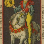 66 Knight of Coins – The Etteilla Tarot, The Book of Thoth