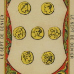 71 7 of Coins – The Etteilla Tarot, The Book of Thoth
