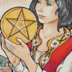 74 Page of Coins The Hanson-Roberts Tarot deck