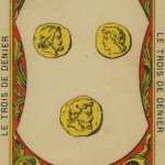 75 3 of Coins – The Etteilla Tarot, The Book of Thoth