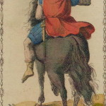 Ancient Tarot of Lombardy 34 Il Cavaliere di Coppe