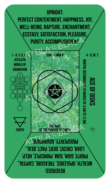 Traditional Divinatory Tarot, Ace of Disks