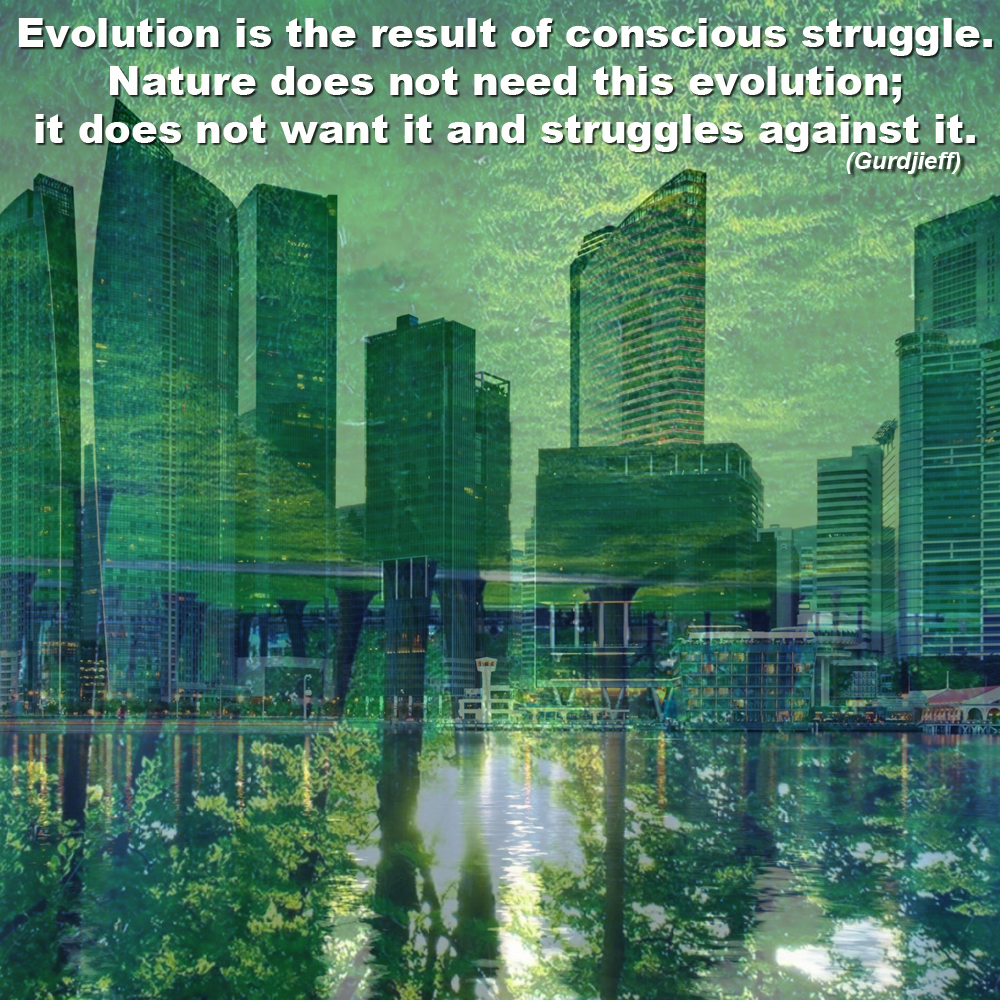 Evolution is the result of conscious struggle