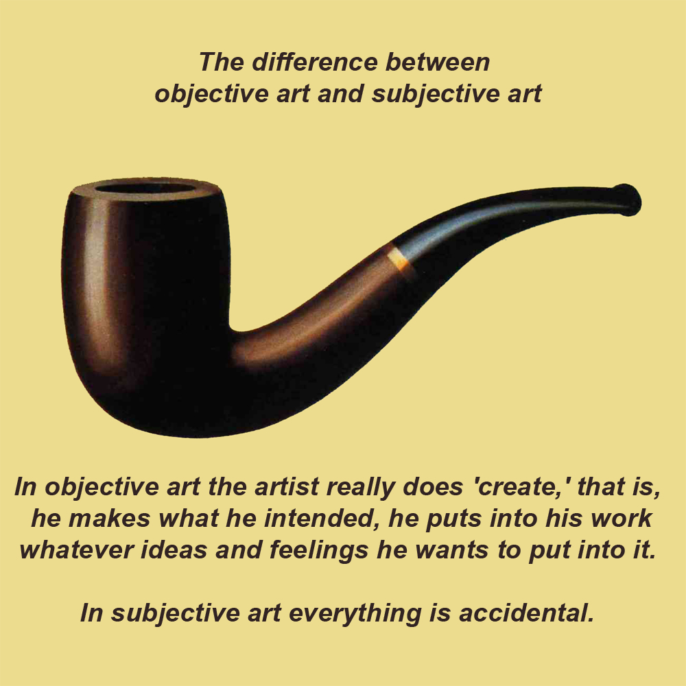 The difference between objective art and subjective art