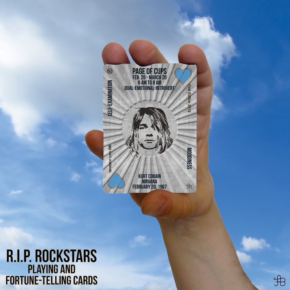 RIP Rockstars Page of Cups Kurt Cobain